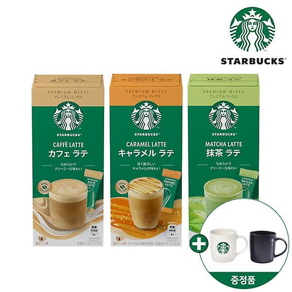  [스타벅스] 프리미엄 믹스 스틱 3종(카페라떼, 카라멜라떼, 말차라떼) + 스타벅스 머그컵 랜덤증정