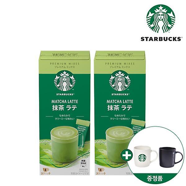  [스타벅스] 프리미엄 믹스 스틱 말차 라떼 (24g * 4개입) X 2박스 + 스타벅스 머그컵 랜덤증정