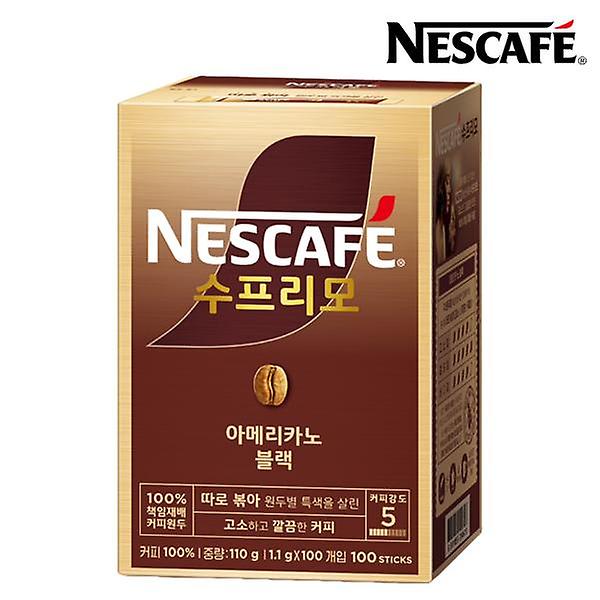  [네스카페] 수프리모 스틱 아메리카노 블랙 100T (택1)