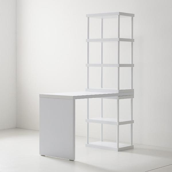  아이앤 케인즈 스틸 1200책상 소형 5단 책장 세트 BR