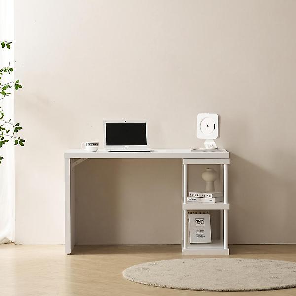  아이앤 케인즈 스틸 1200책상 소형 2단 책장 세트 BR