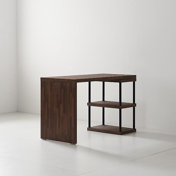  아이앤 케인즈 스틸 1200책상 소형 2단 책장 세트 BR