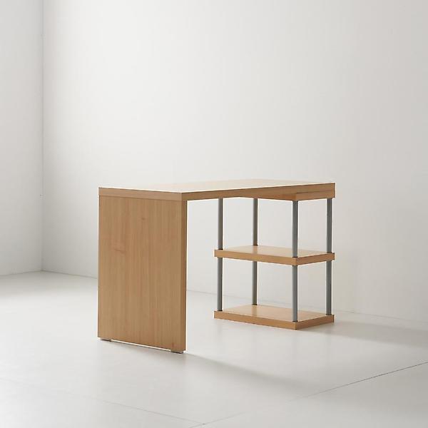  아이앤 케인즈 스틸 1200책상 소형 2단 책장 세트 BR