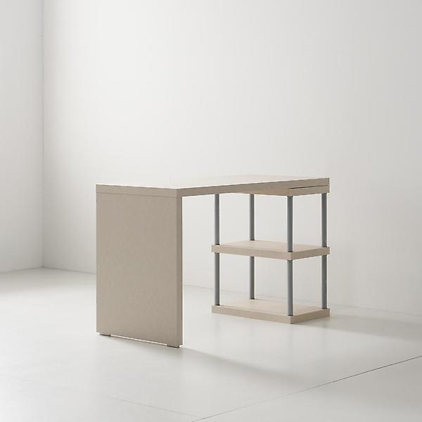  아이앤 케인즈 스틸 1200책상 소형 2단 책장 세트 BR