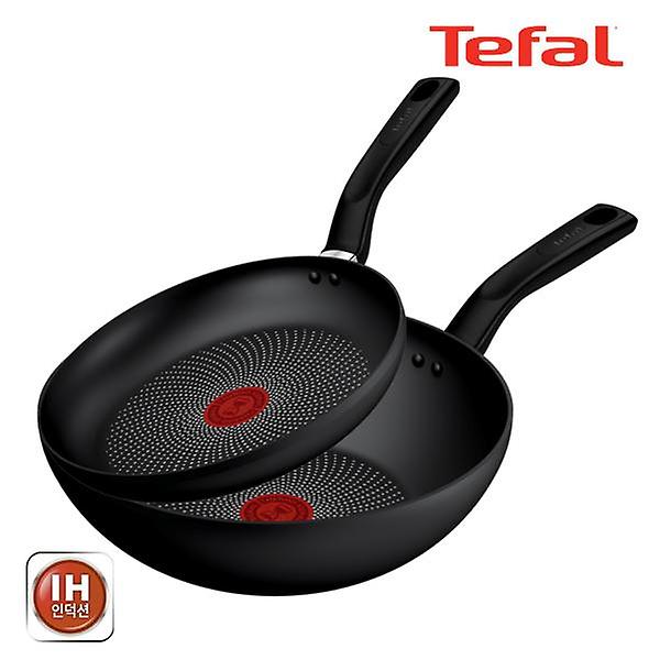  테팔 인덕션 티타늄 델리시오 2종세트 (프라이팬 24cm + 볶음팬 28cm)