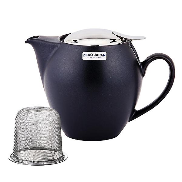  제로재팬 티포트 라운드 580ml 무광블랙 (BBN-03NBK) 도자기 티팟세트