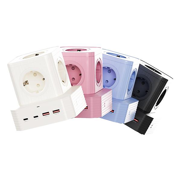  버티탭 버티컬 고용량 4000W 타워 멀티탭 큐브 9구 캠핑 여행 에어컨 디자인 2m 단품