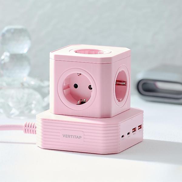  버티탭 버티컬 고용량 4000W 타워 멀티탭 큐브 9구 캠핑 여행 에어컨 디자인 2m 단품