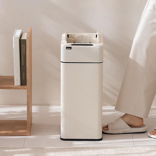 [다룸/D-TC-0012(IV)] 자동센서 스마트 쓰레기통 30L 아이보리 날개형