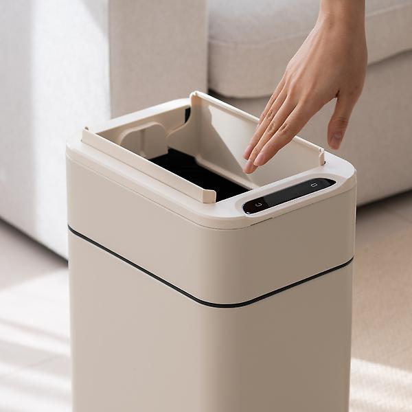 [다룸/D-TC-0101(IV)] 자동센서 스마트 쓰레기통 20L 아이보리 날개형