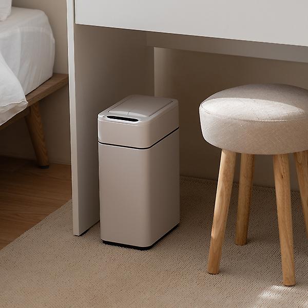 [다룸/D-TC-1001(IV)] 자동센서 스마트 쓰레기통 10L 아이보리 날개형