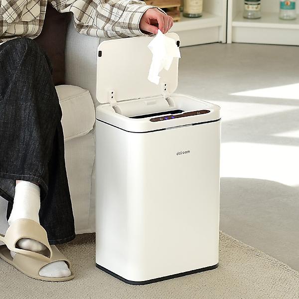 [다룸/D-TC-5005(WH)] 자동센서 스마트 쓰레기통 20L 화이트 일반형