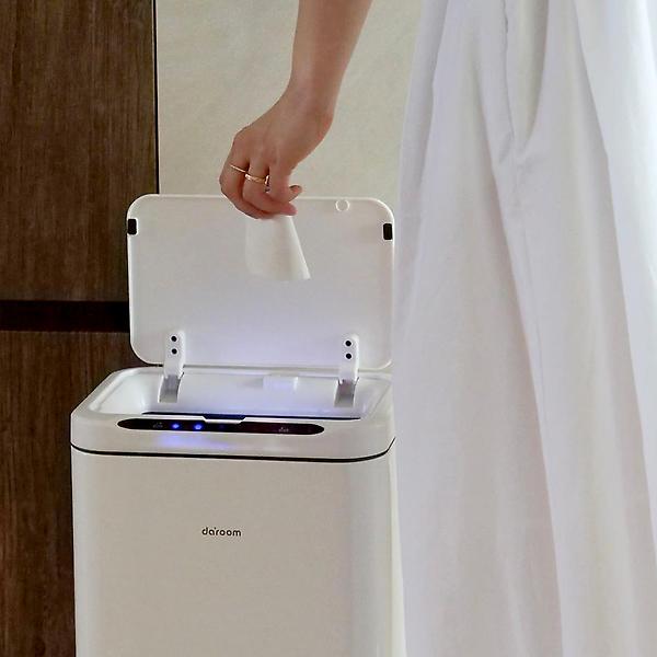 [다룸/D-TC-5005(WH)] 자동센서 스마트 쓰레기통 20L 화이트 일반형