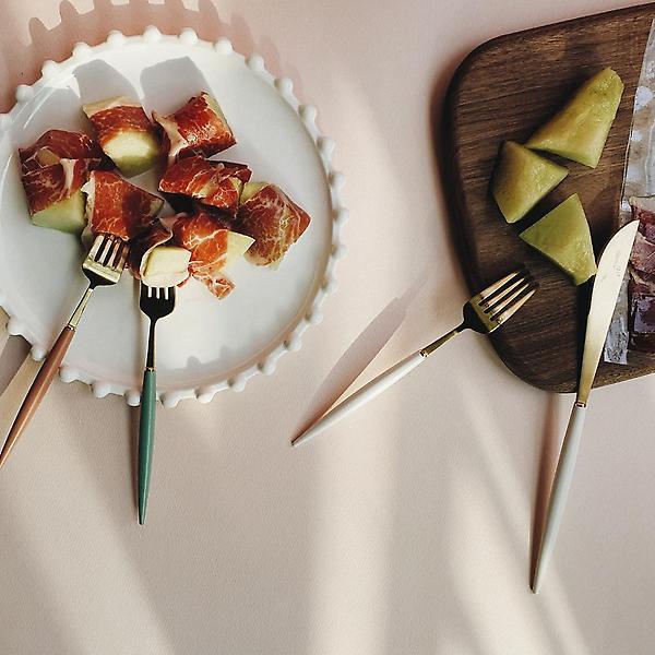  보겐 에펠 커트러리 수저 세트 골드(블랙) 양식기