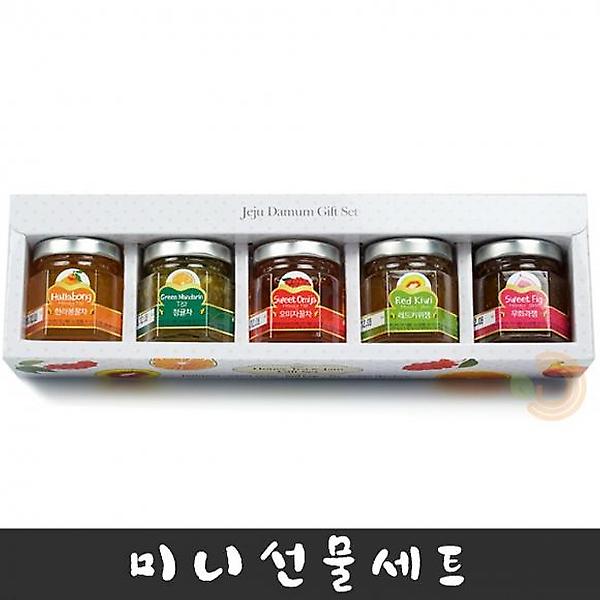 제주담움 미니5종 선물세트(한라봉꿀차/청귤차/오미자꿀차/레드키위잼/무화과잼) (각50g)