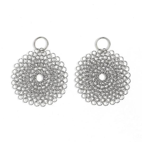  반영구 스텐링 수세미 2p세트(원형) (10cm) 쇠수세미