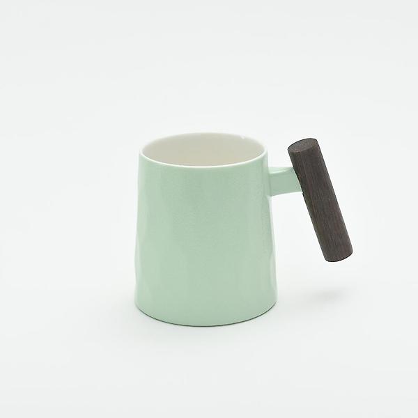  고원 계수나무 머그컵 500ml 민트 해머무늬 도자기 머그잔