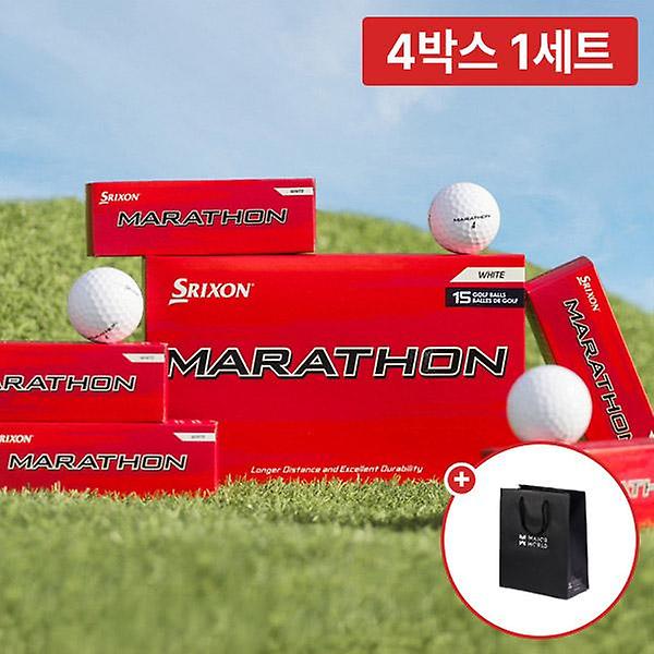  [4박스 총60구] 던롭 스릭슨 마라톤 롱 디스턴스 2피스 골프공 + 쇼핑백 4장 증정