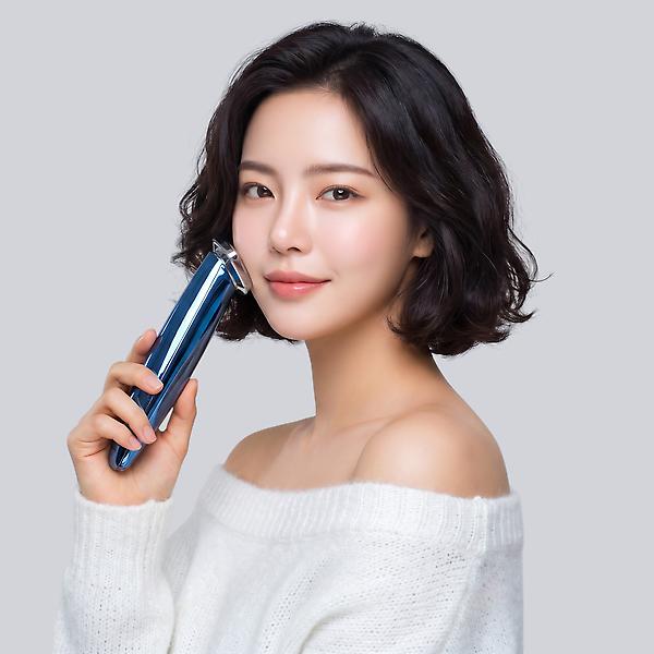  펄케어 고주파 마사지기 뷰티 디바이스 얼굴 갈바닉 홈케어 쿨링 딥블루