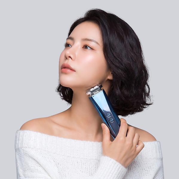 펄케어 고주파 마사지기 뷰티 디바이스 얼굴 갈바닉 홈케어 쿨링 딥블루