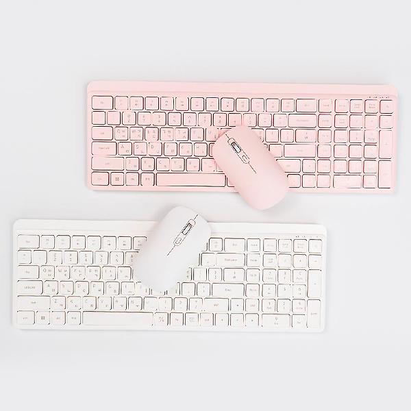  에이투 KM385 저소음 무선 키보드 마우스 세트 수신기 인체공학 사무용 업무용 휴대용