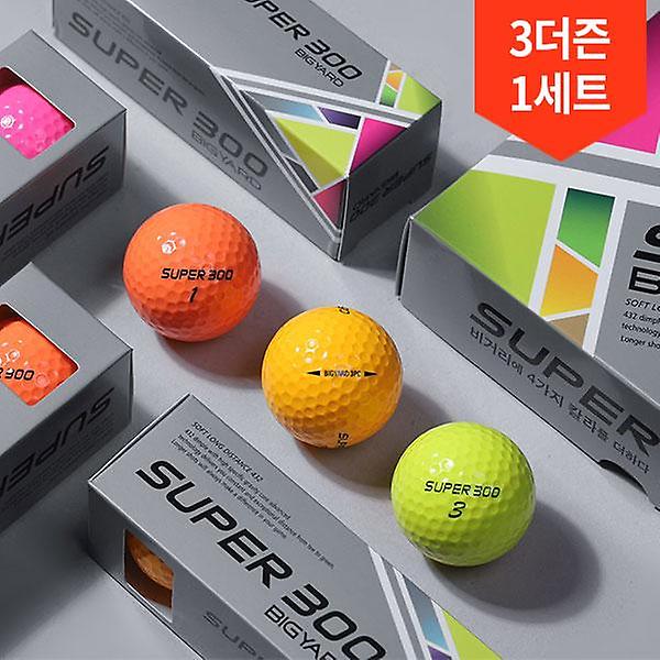  3더즌 총36구/넥센 빅야드 고반발 슈퍼300 3피스 골프공 비거리 장타 퍼팅라인 골프볼