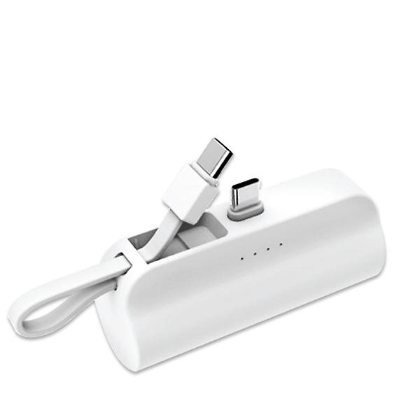  필로 5000mAh 미니 일체형 도킹형 보조배터리 듀얼C타입 DSTM-C-02