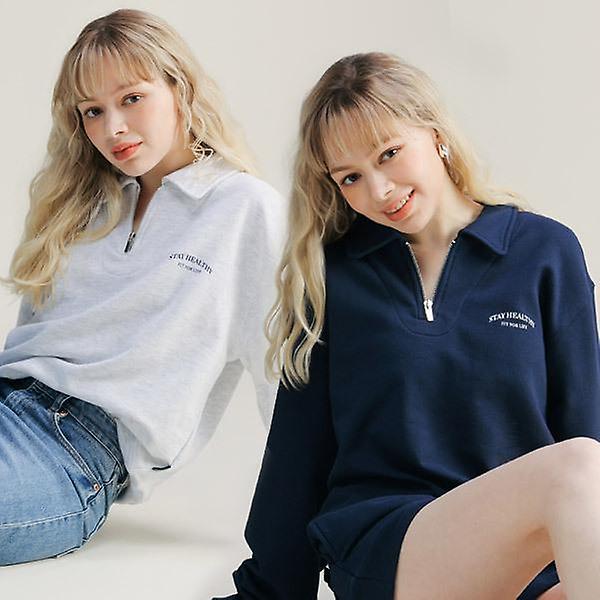  25P 스테이 로고 카라 집업 스웨트셔츠 25B41210 WM/NY