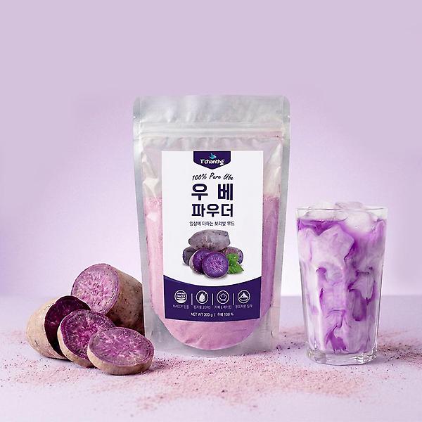  티샹떼 100% 우베 파우더 300g 2개 무첨가 우베라떼 베이킹 홈카페 분말