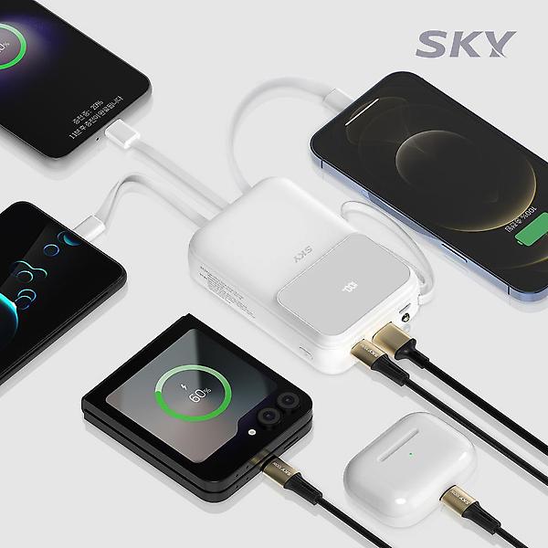  [벌크케이블 세트] 스카이 필 U10PD 유선 고속 충전 보조배터리 10,000mAh