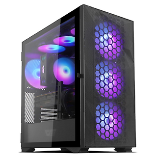 [다크플래쉬/DLX21-MESH-V2-BK] 다크플래쉬 DLX21 RGB MESH 강화유리 미들타워 블랙