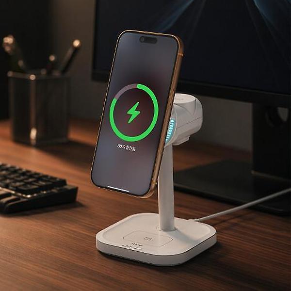  스카이 필 Qi2.2 25W 펠티어 냉각 4in1 맥세이프 고속충전 스테이션