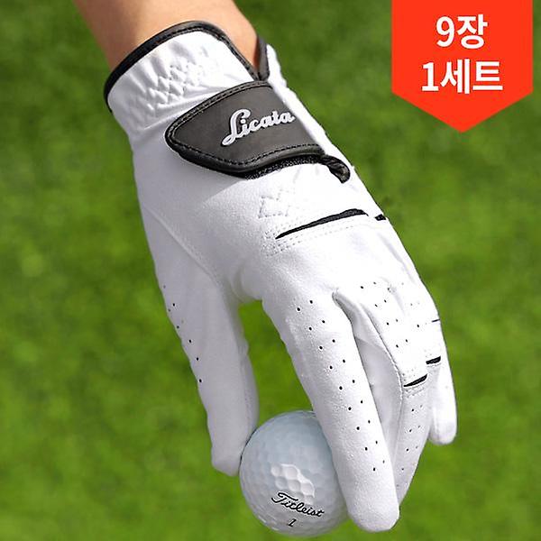  9장1세트/리카타 투어 플렉스 합피 남성 여성 골프장갑 스판 벨크로 기능성 장갑 C26305