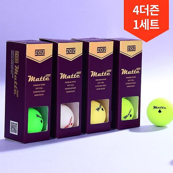  4더즌 총48구/넥센 뉴 매트 슈퍼 디스턴스 프리미엄 소프트 3피스 골프공 비거리 컬러 골프볼