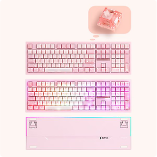 SPM [SPM/SPM-PL108W-SMBS] SPM PL108W ARA 유무선 풀배열 사무용 기계식 키보드 딸기우유 봉숭아축