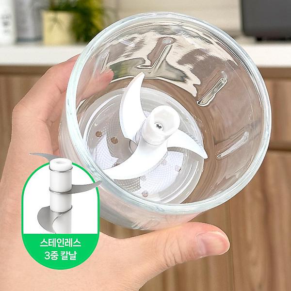  [필쿡] 무선 전동 마늘다지기 야채다지기 초퍼 300ml FK-TM02