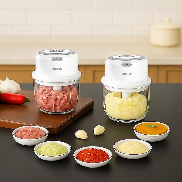  [필쿡] 무선 전동 마늘다지기 야채다지기 초퍼 300ml FK-TM02
