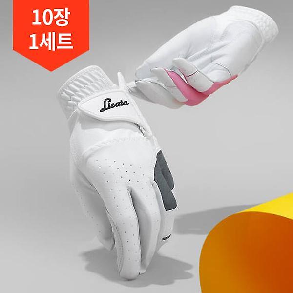  10장 1세트/리카타 리카타 솔로스텔라 반양피 골프장갑 C26308 기능성 가성비 장갑