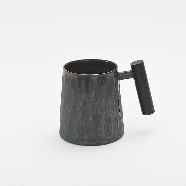  고원 계수나무 도자기 머그컵 500ml 러스트 말차라떼 머그잔