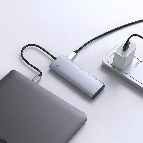  엠피맨 C타입 7포트 멀티 허브 USB 3.0 HDMI 4K 60HZ 랜선 노트북 맥북
