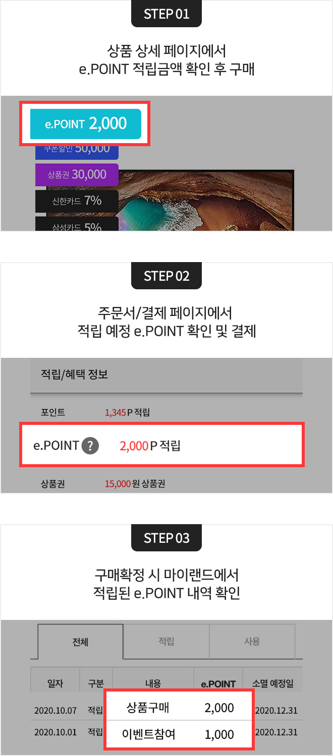 e.POINT 적립 안내