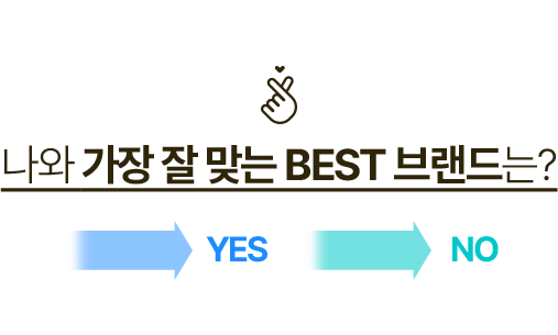 나와 가장 잘 맞는 BEST 브랜드는?